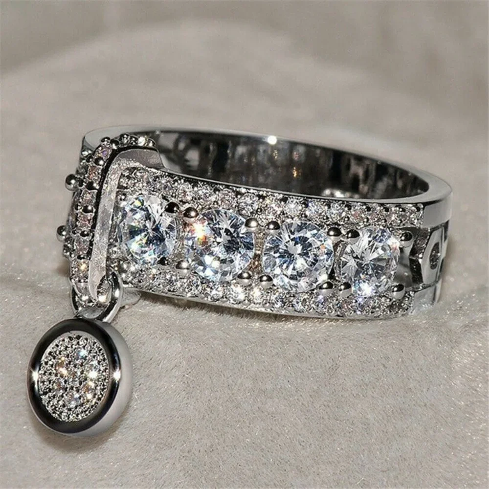 SALE ** BRAND NEW ** .925 DIAMOND CHARM RING
